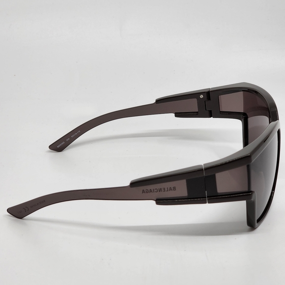 BALENCIAGA Unlimited Unisex Shield  Sunglasses Transparent  Brown - Picture 6 of 9